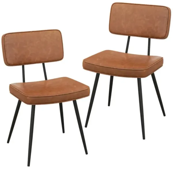 Hivvago Dining Chair Set of 2 with Padded Backrest and Seat