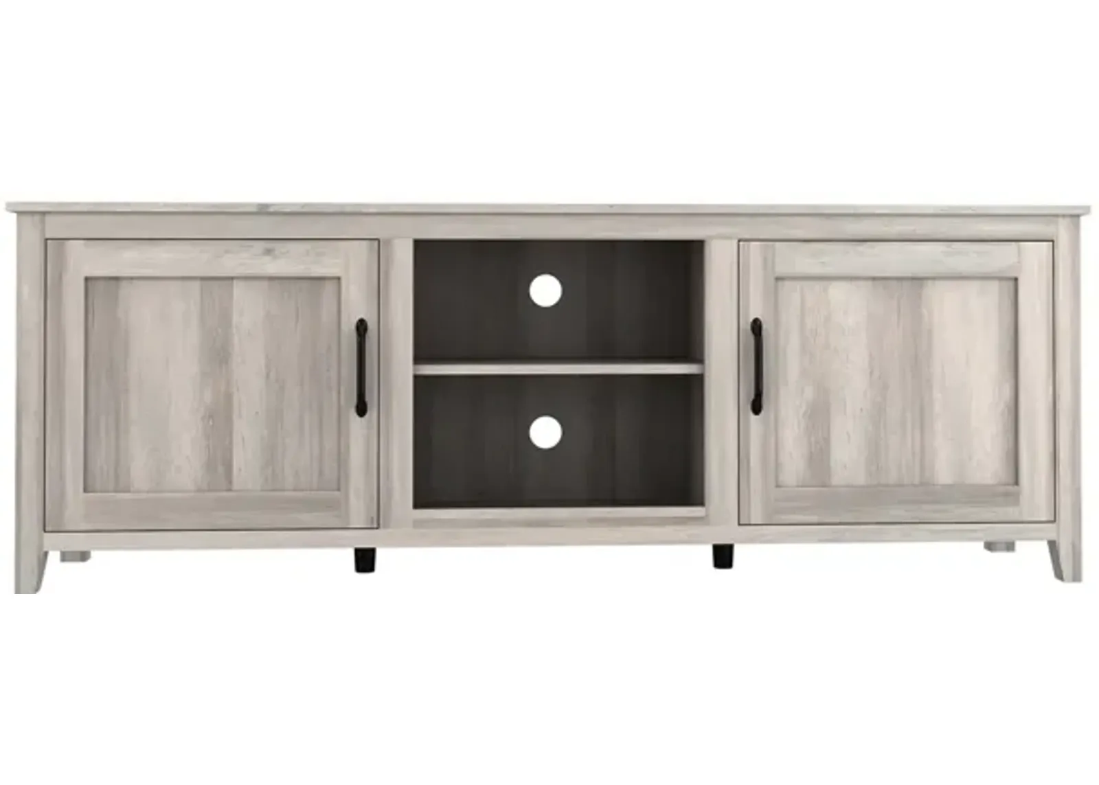 TV Stand Storage Media Console Entertainment Center With Two Doors, Walnut