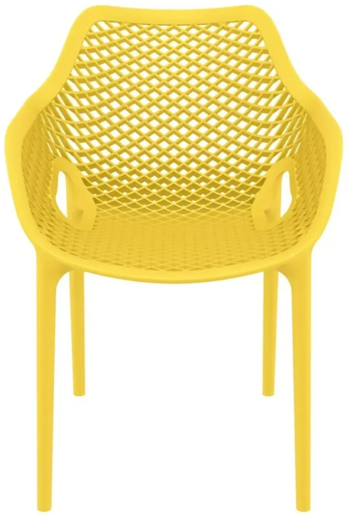 32.25" Yellow Outdoor Patio Dining Arm Chair - Extra Large