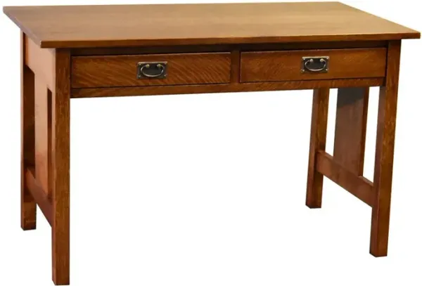 Crafters and Weavers Mission / Arts And Crafts Solid Oak Writing Desk - Michael's Cherry