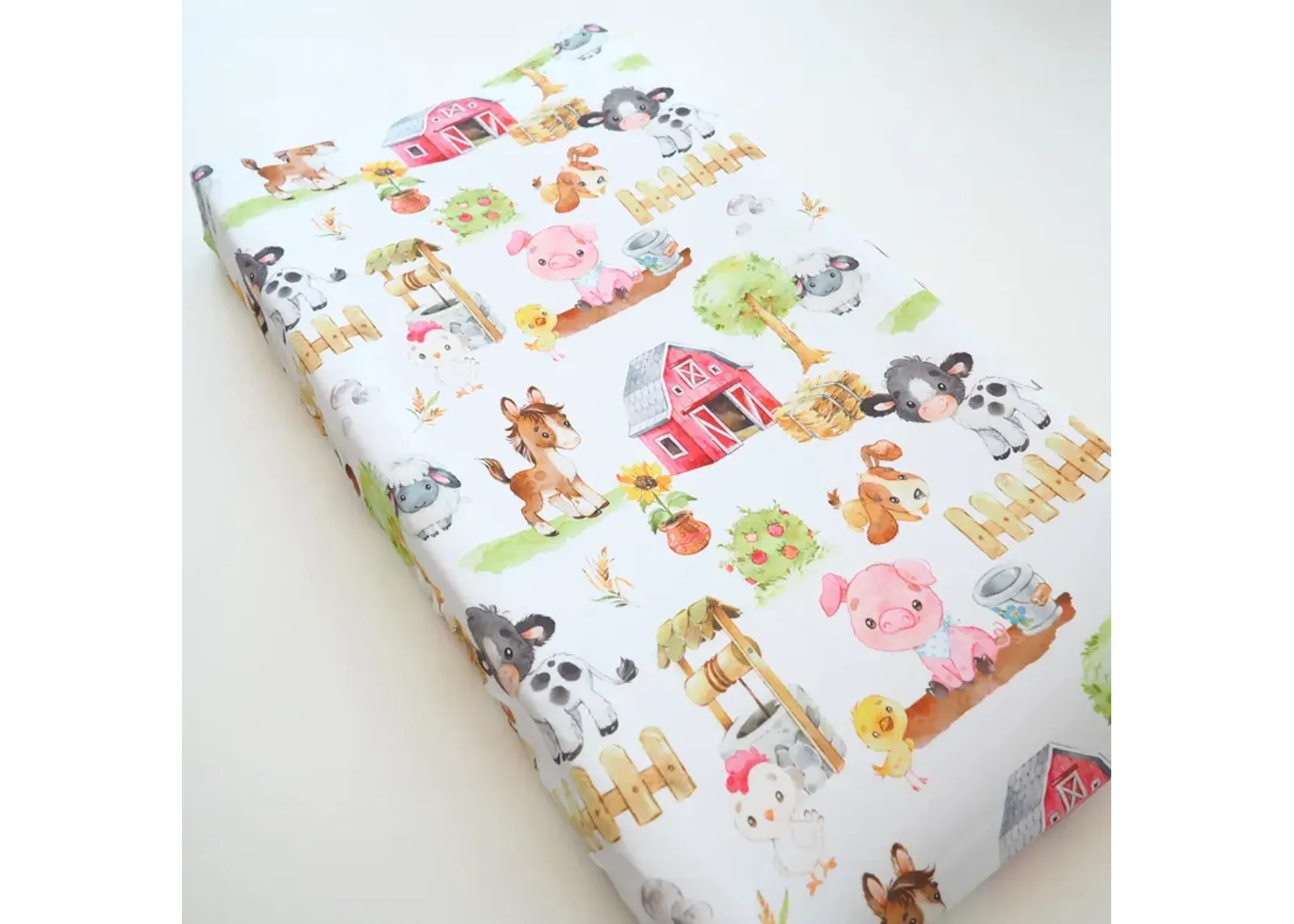 Baby Changing Pad Cover - Farm Animals