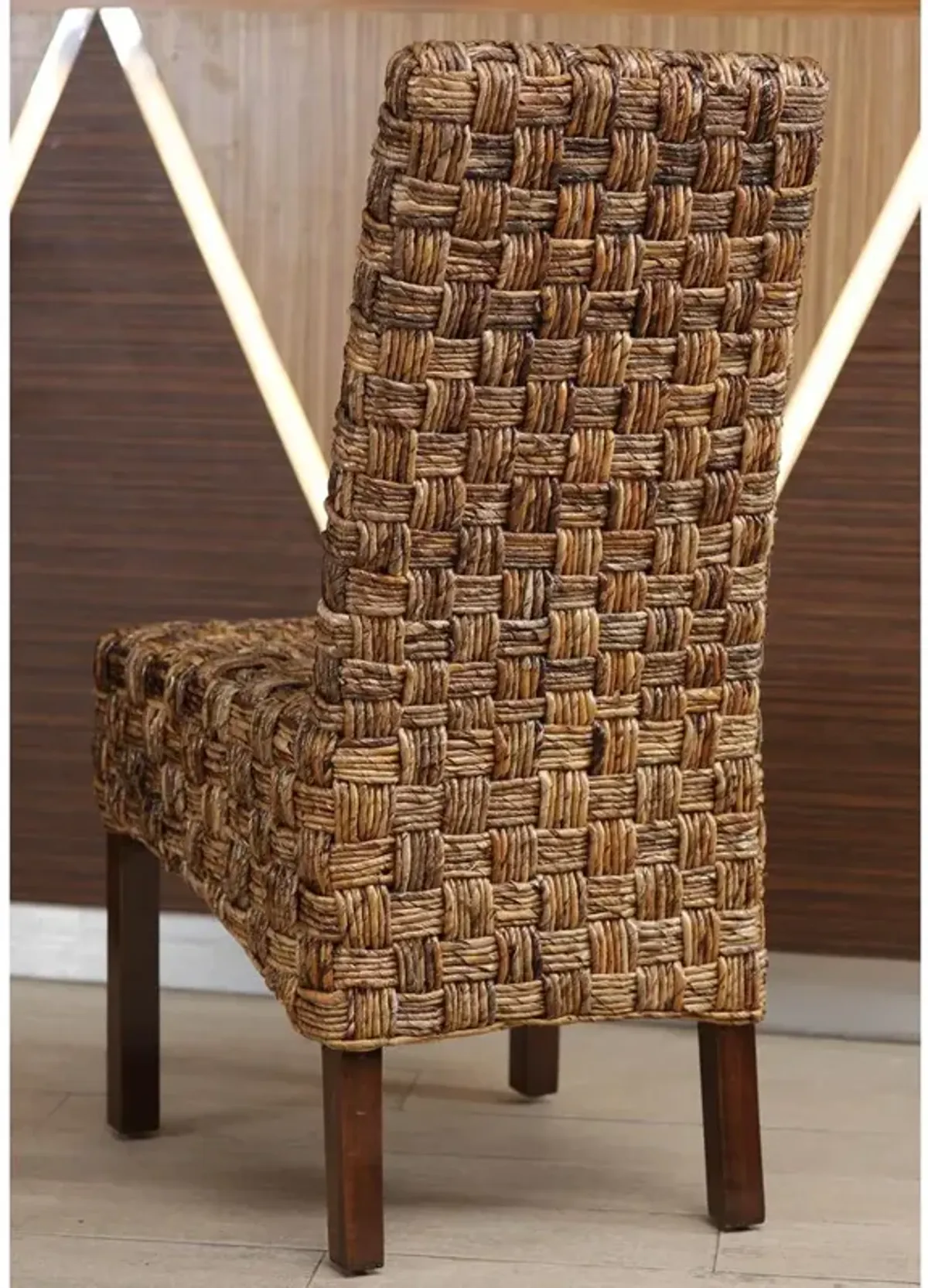 International Caravan Set of Two Victor Woven Abaca Dining Chair