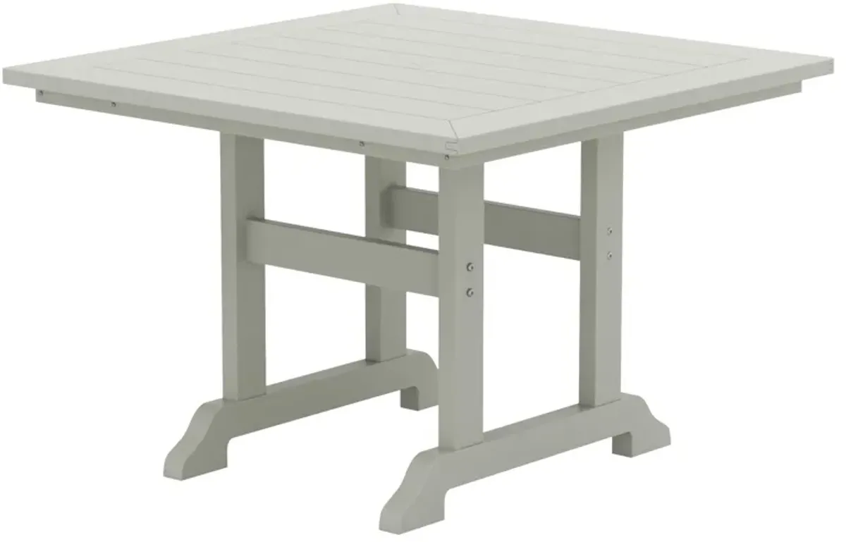 WestinTrends 5-Piece HDPE Square Patio Dining Table Set with Foldable Chairs