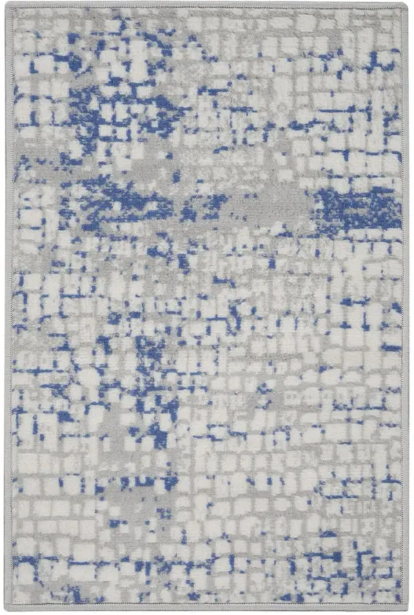 Whimsicle WHS07 Gray/Blue 2' x 3' Rug
