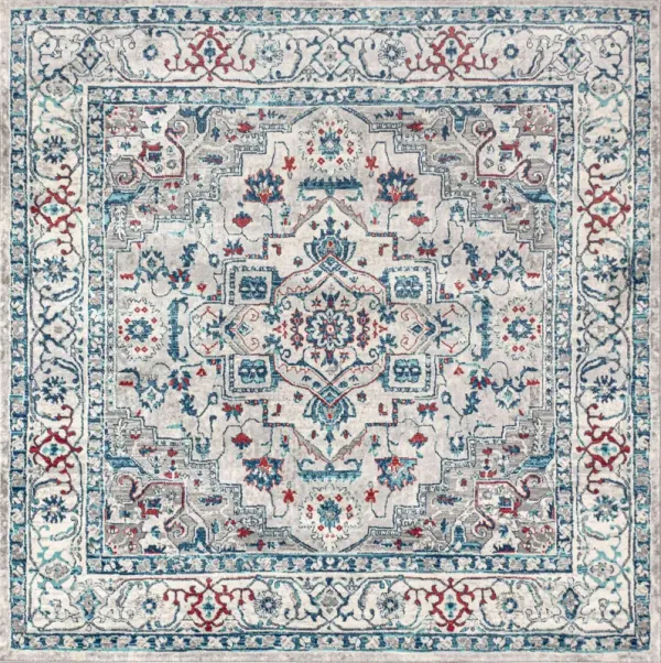 Edison Modern Persian Vintage Medallion Round Area Rug