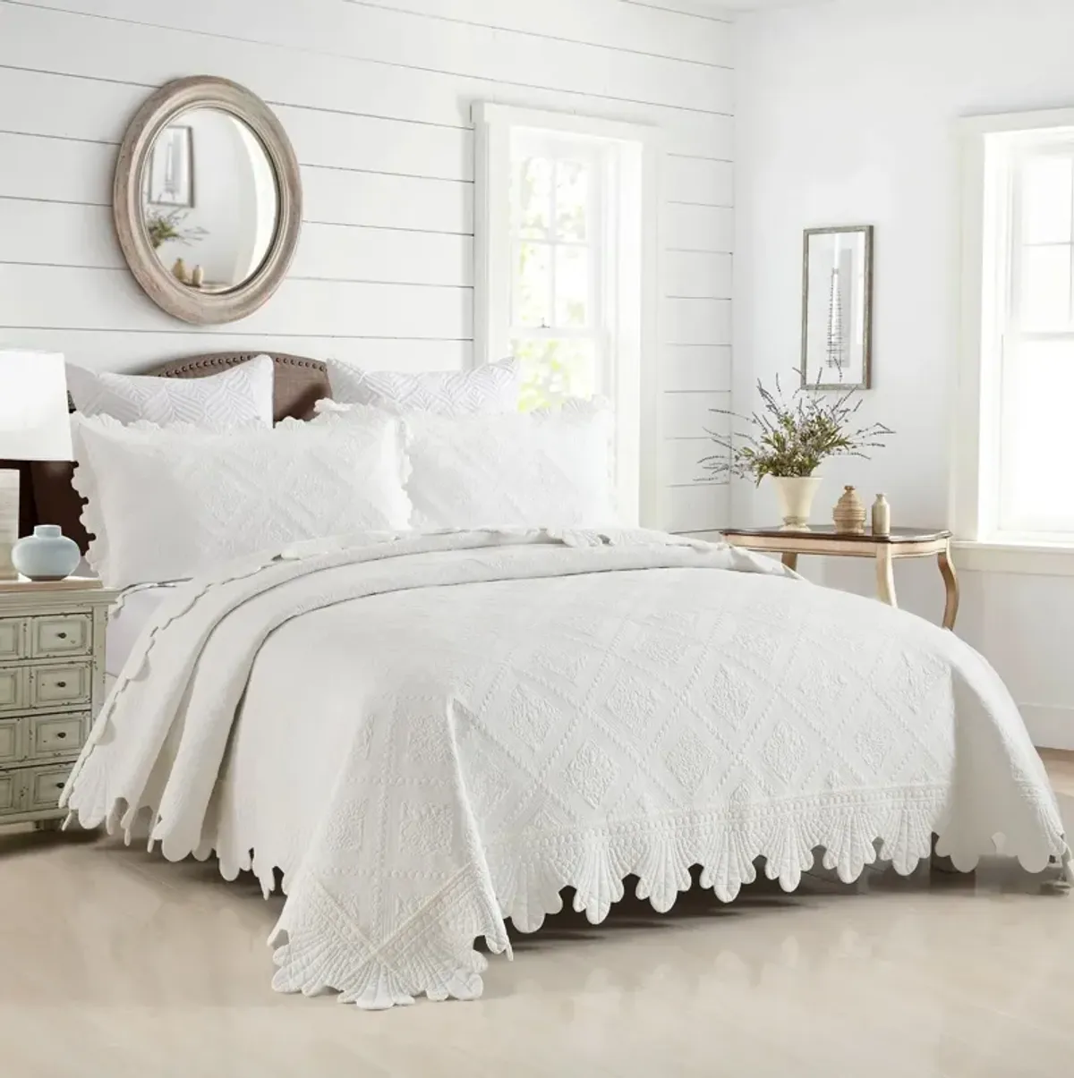 MarCielo 100% Cotton Oversized Bedspread Quilt Set TK