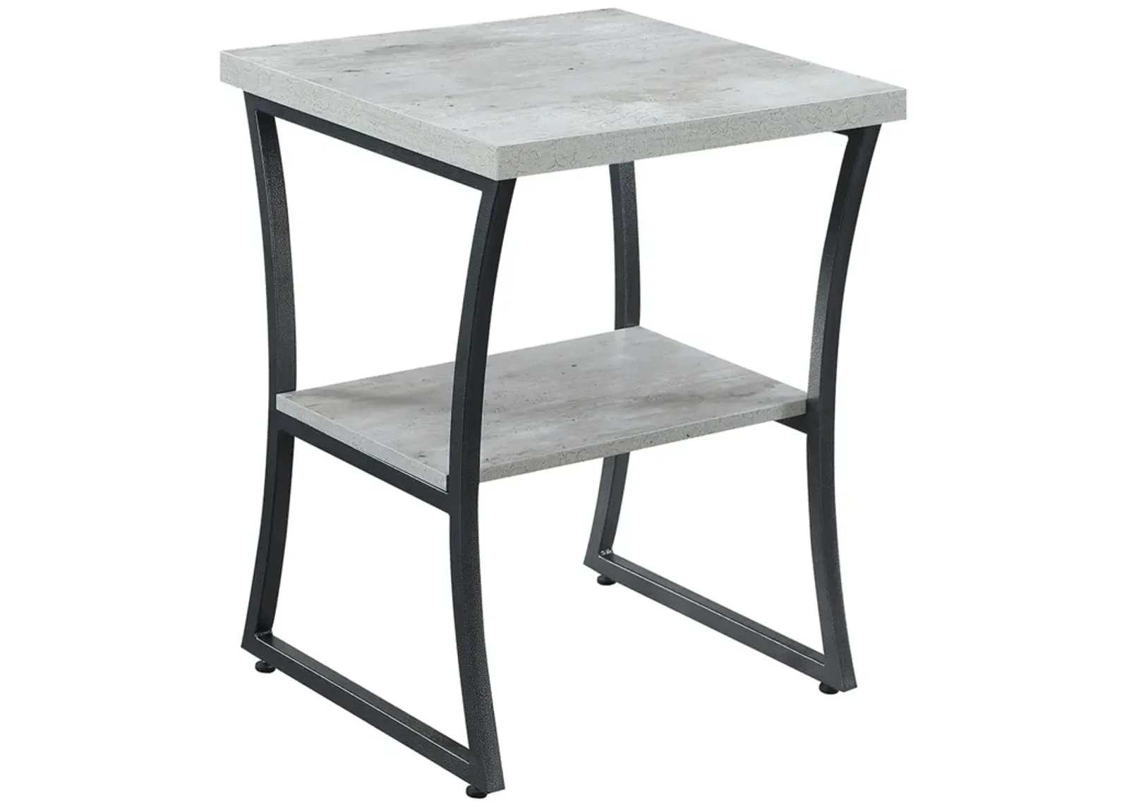 Convenience Concepts X-Calibur End Table, Faux Birch / Slate Gray Frame