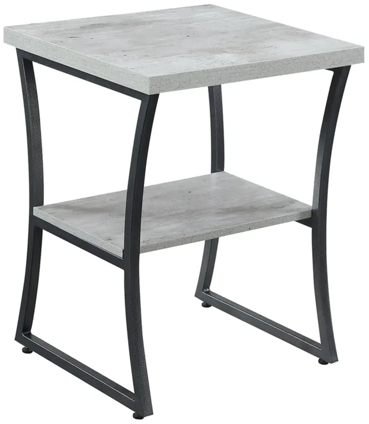 Convenience Concepts X-Calibur End Table, Faux Birch / Slate Gray Frame