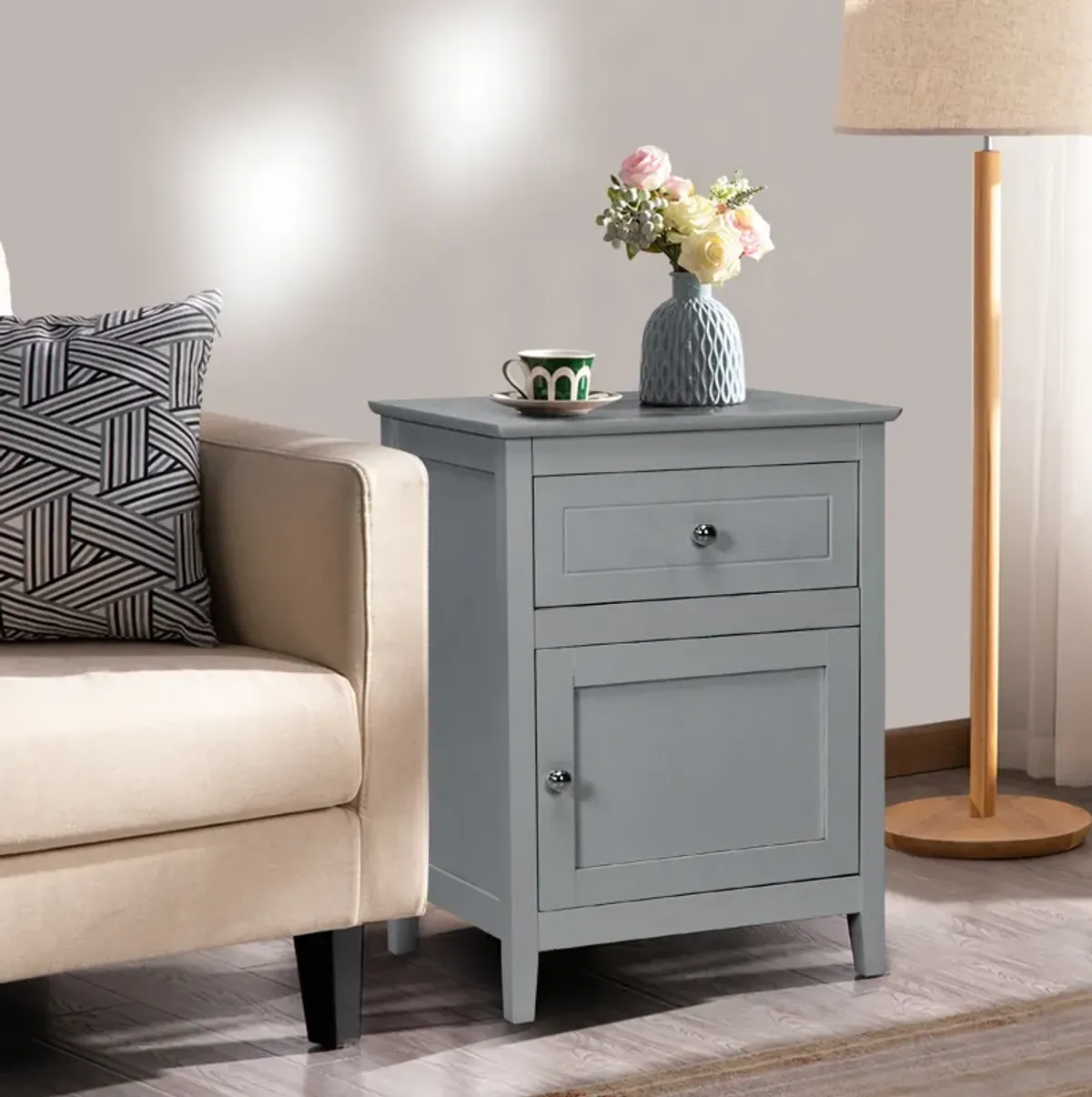 2-Tier Accent Table with Spacious Tabletop