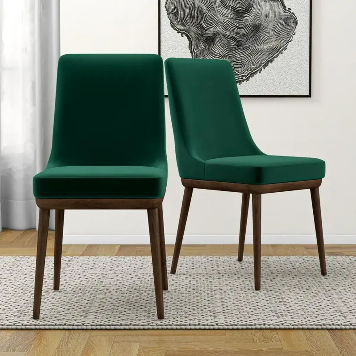 Ashcroft Furniture Co Kate Mid-Century Modern Dining Chair (Set of 2)
