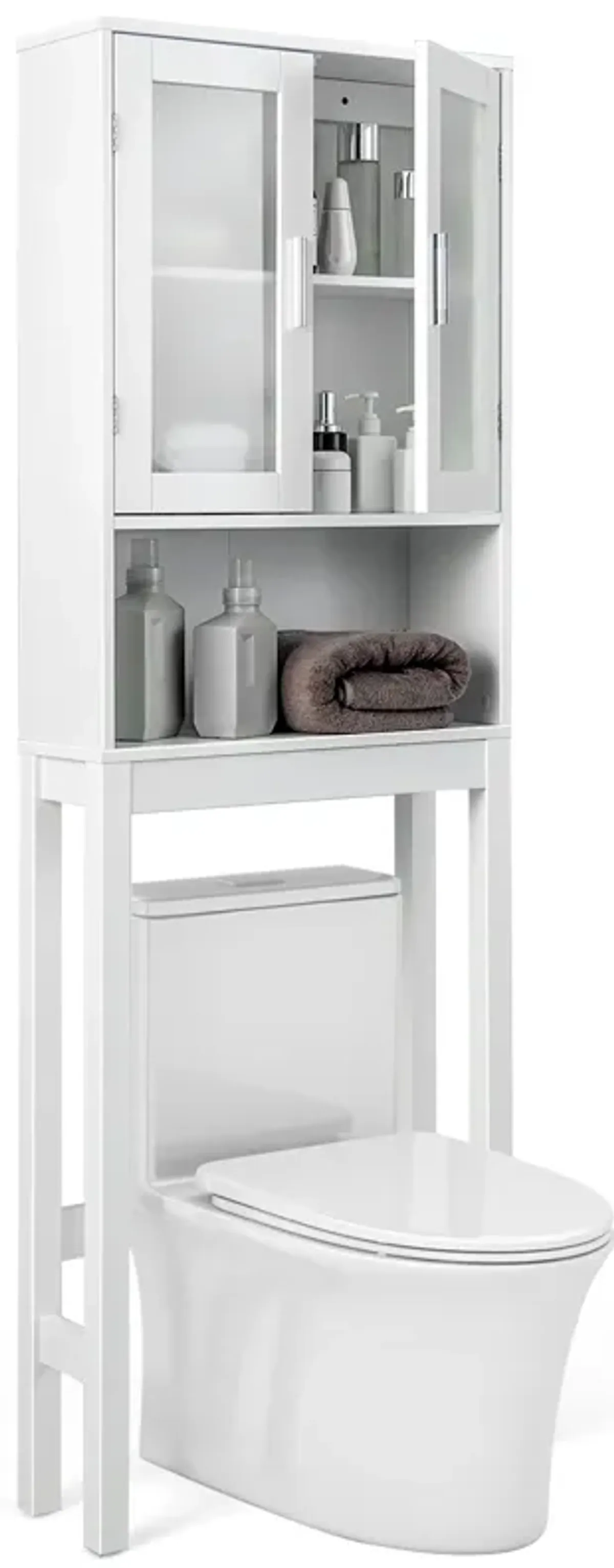 Over the Toilet Bathroom Storage Cabinet with Adjustable Shelf