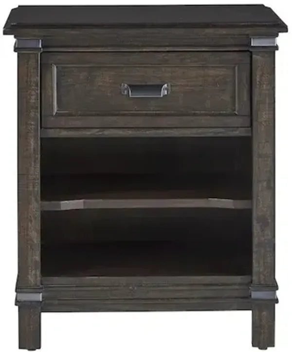 Farmwood 1-Drawer Nightstand - Whiskey Barrell