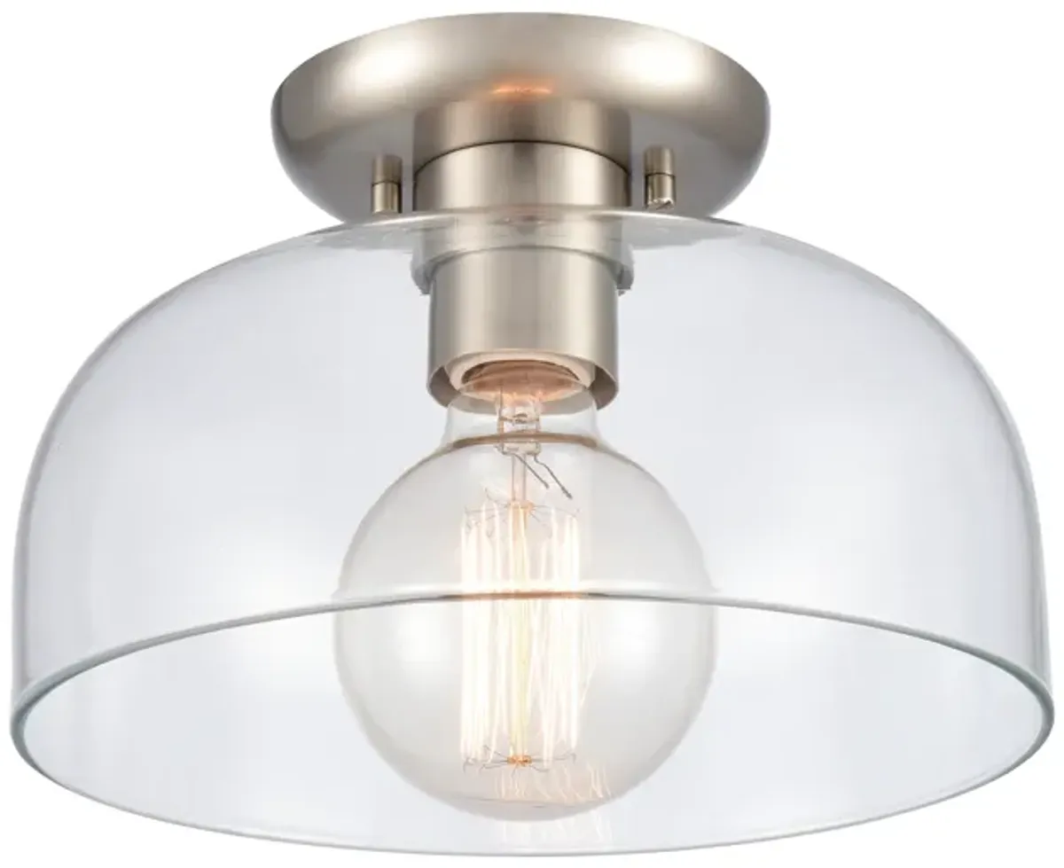 Brewer Silver Semi Flush Mount