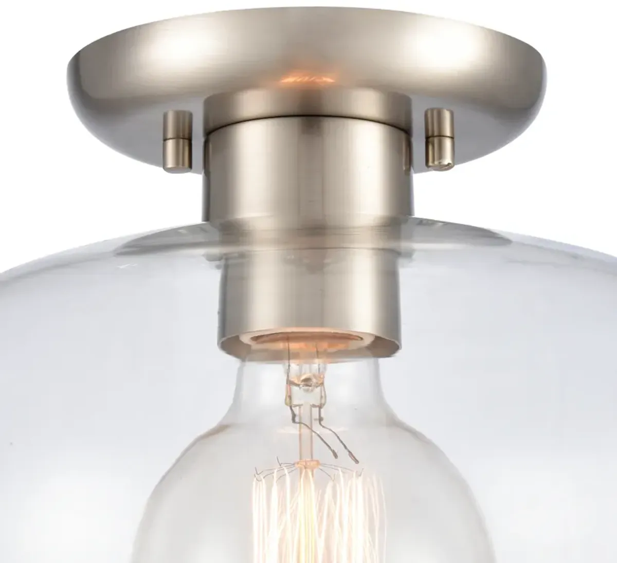 Brewer Silver Semi Flush Mount