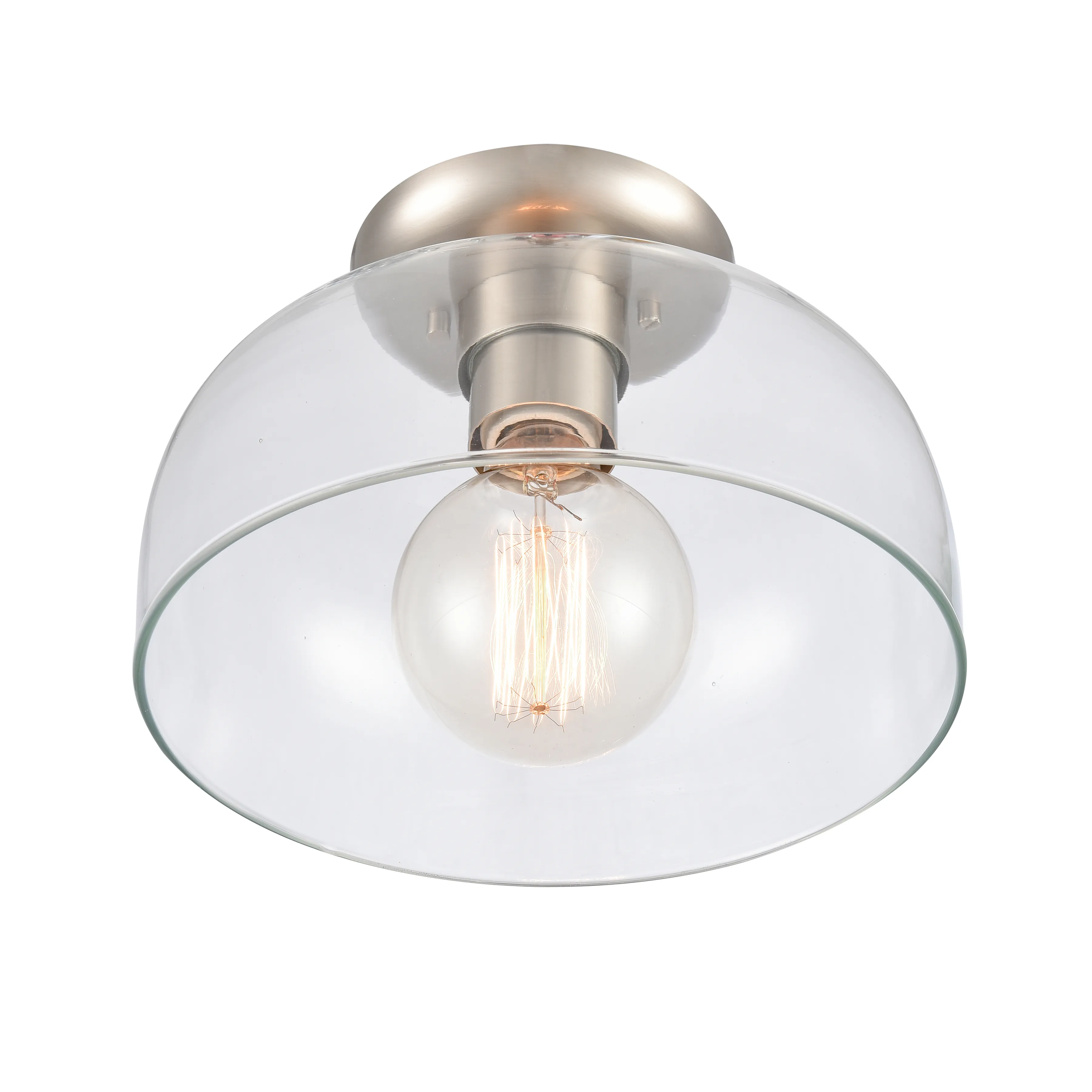 Brewer Silver Semi Flush Mount