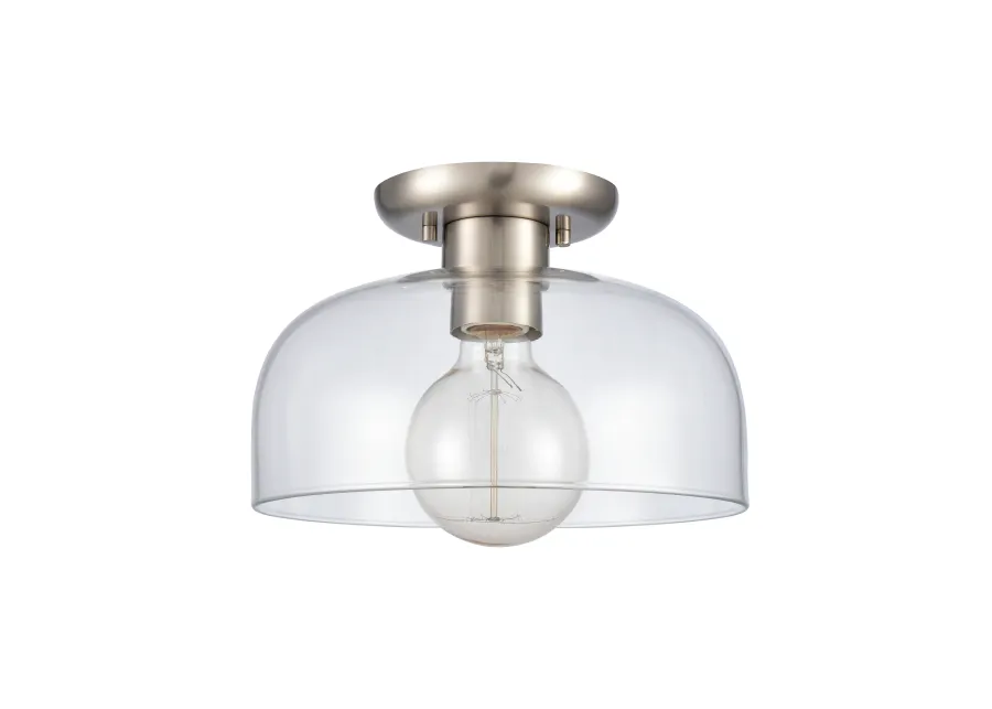 Brewer Silver Semi Flush Mount