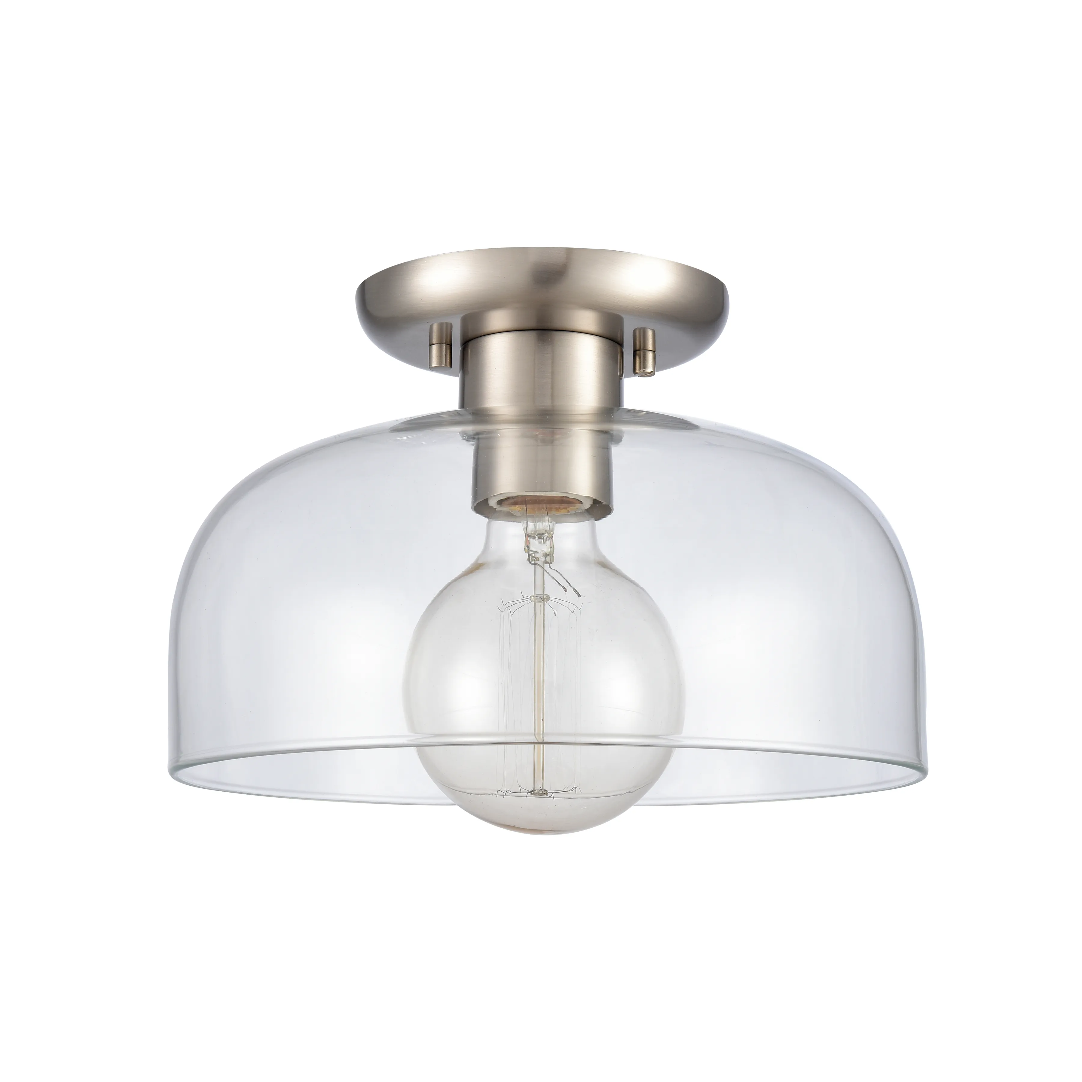 Brewer Silver Semi Flush Mount