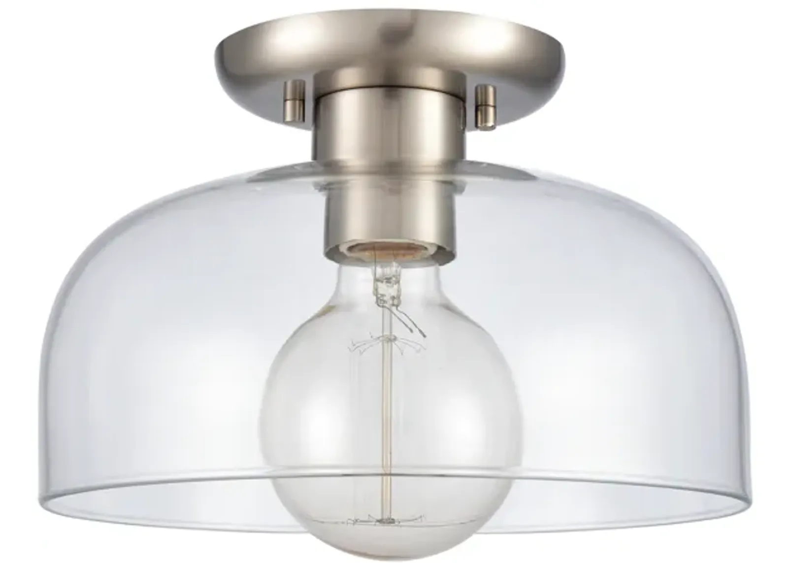 Brewer Silver Semi Flush Mount