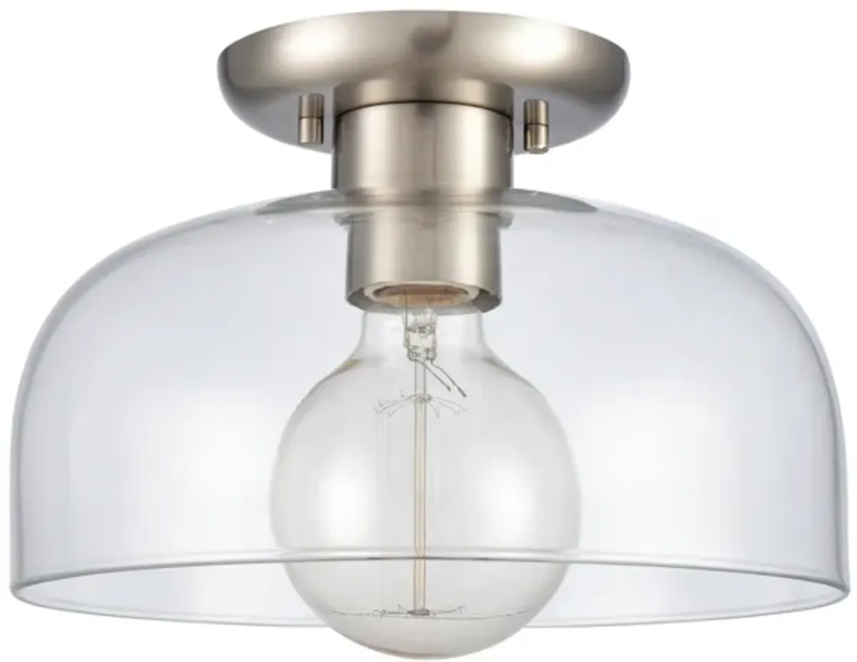 Brewer Silver Semi Flush Mount