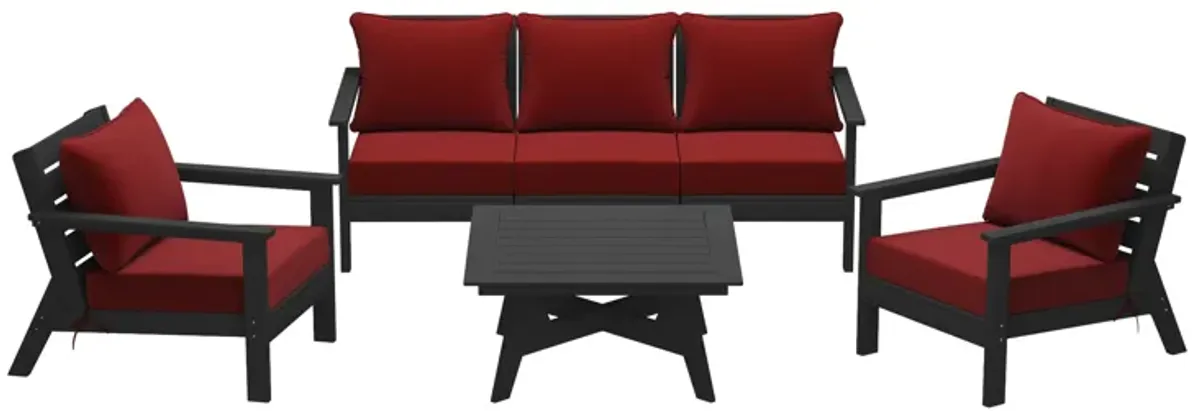WestinTrends Outdoor 6-Piece Modular Sectional Patio Furniture Sofa Set