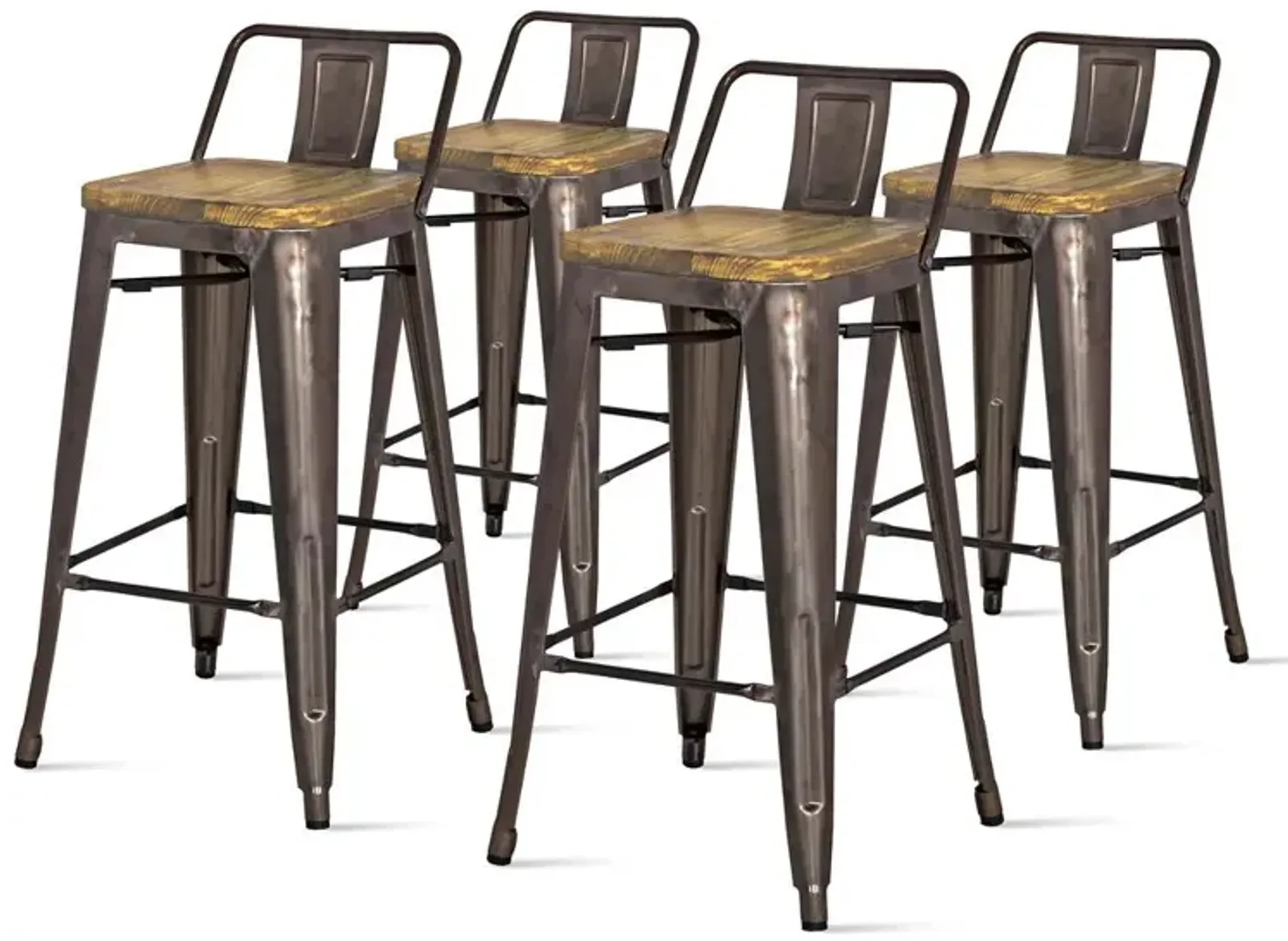 Metropolis Low Back Counter Stool, (Set of 4)