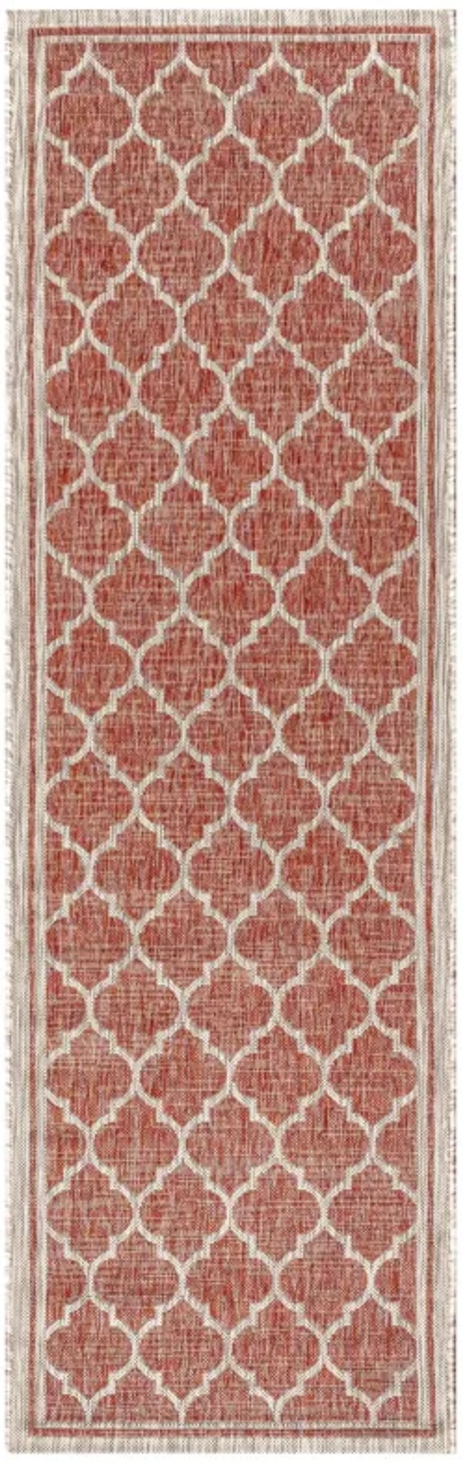 Trebol Moroccan Trellis Textured Weave Indoor/Outdoor Area Rug