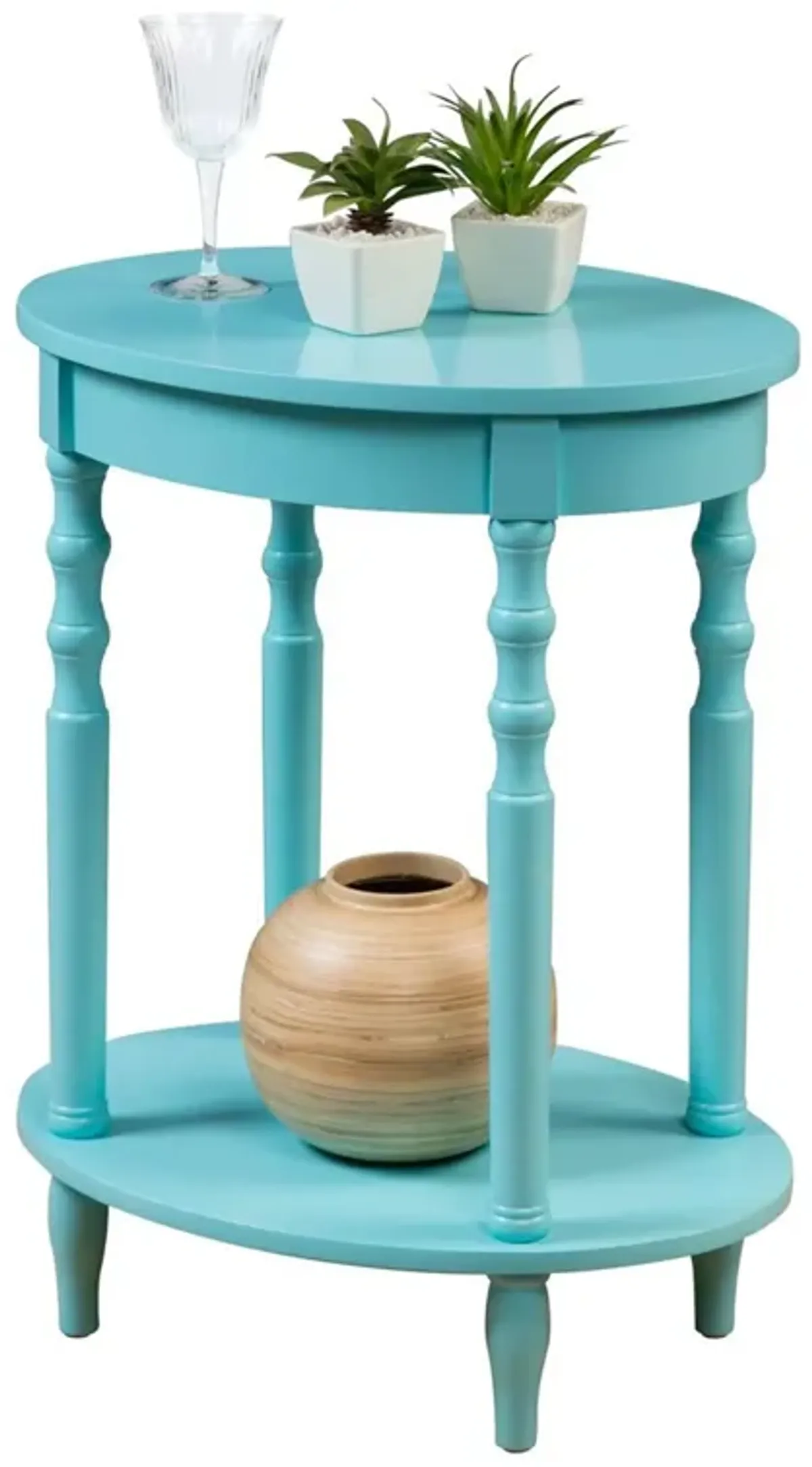 Convenience Concepts Classic Accents Brandi Oval End Table, Sea Foam