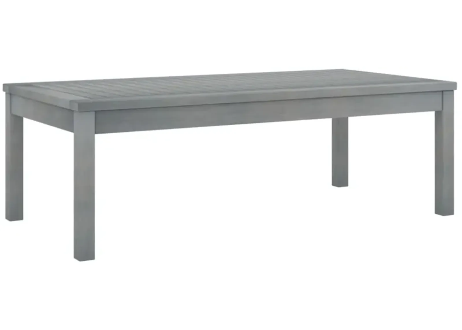 vidaXL Coffee Table 39.4"x19.7"x13" Gray Solid Acacia Wood