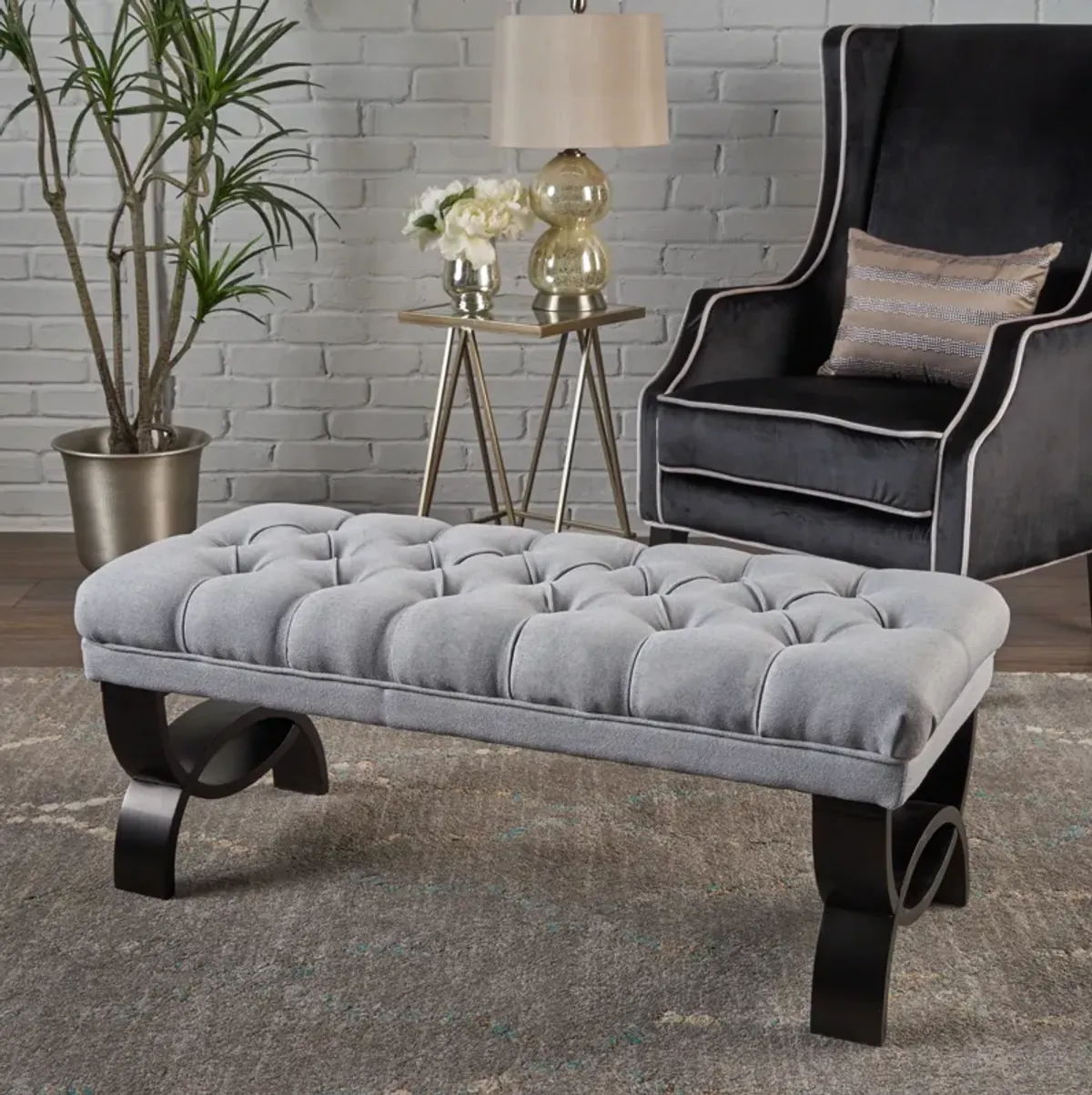 Merax Button Tufted Ottoman Bench