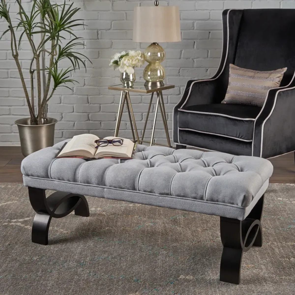 Merax Button Tufted Ottoman Bench