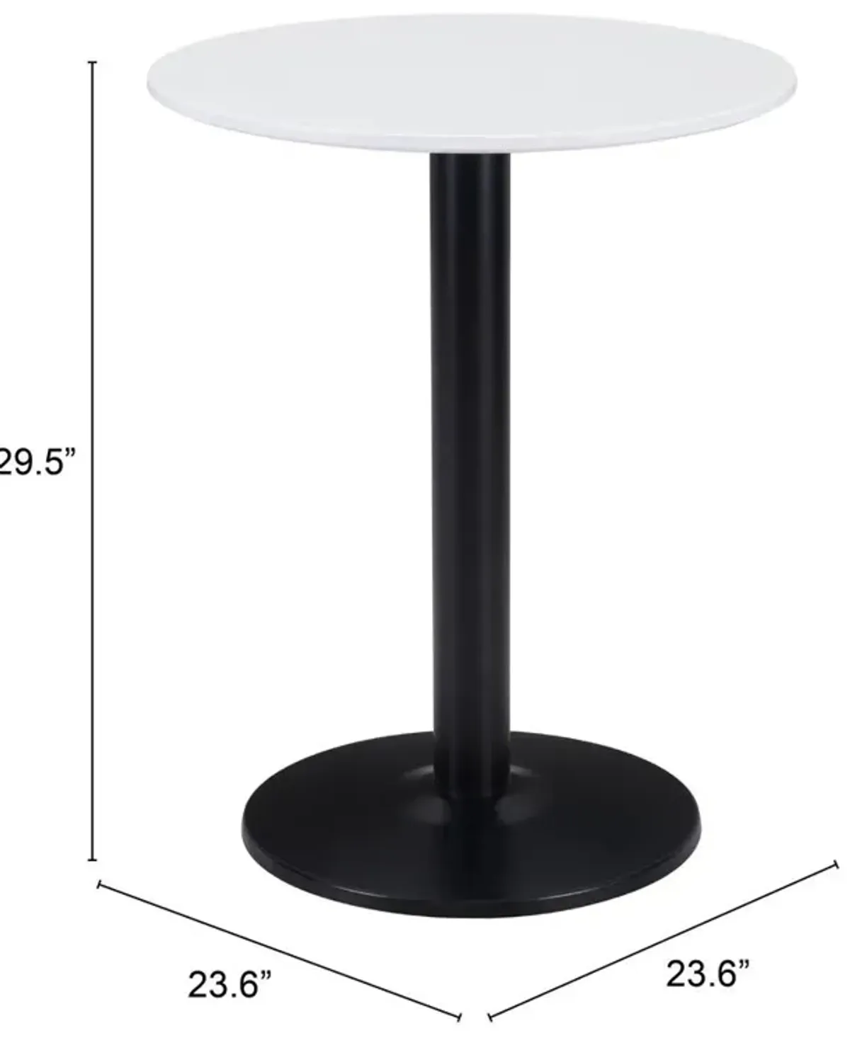 Belen Kox Alto Bistro Table, White & Black, Belen Kox