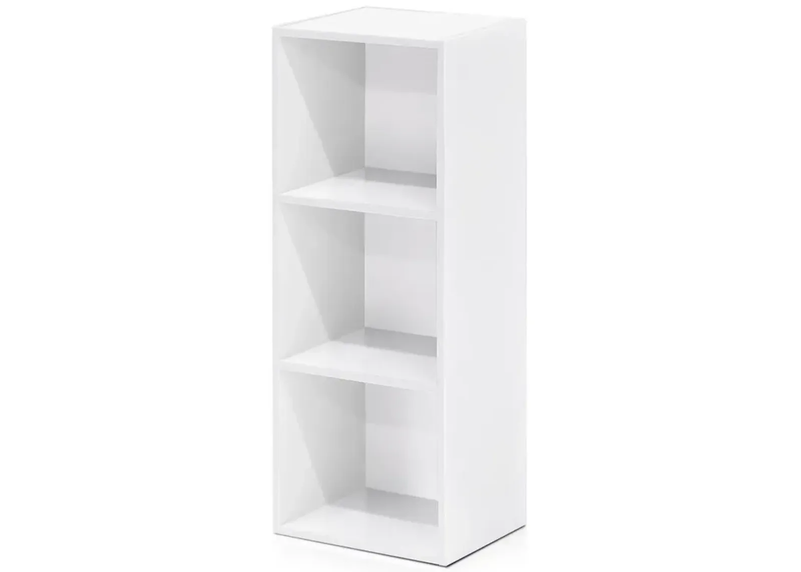 Furinno Luder 3-Tier Open Shelf Bookcase, White