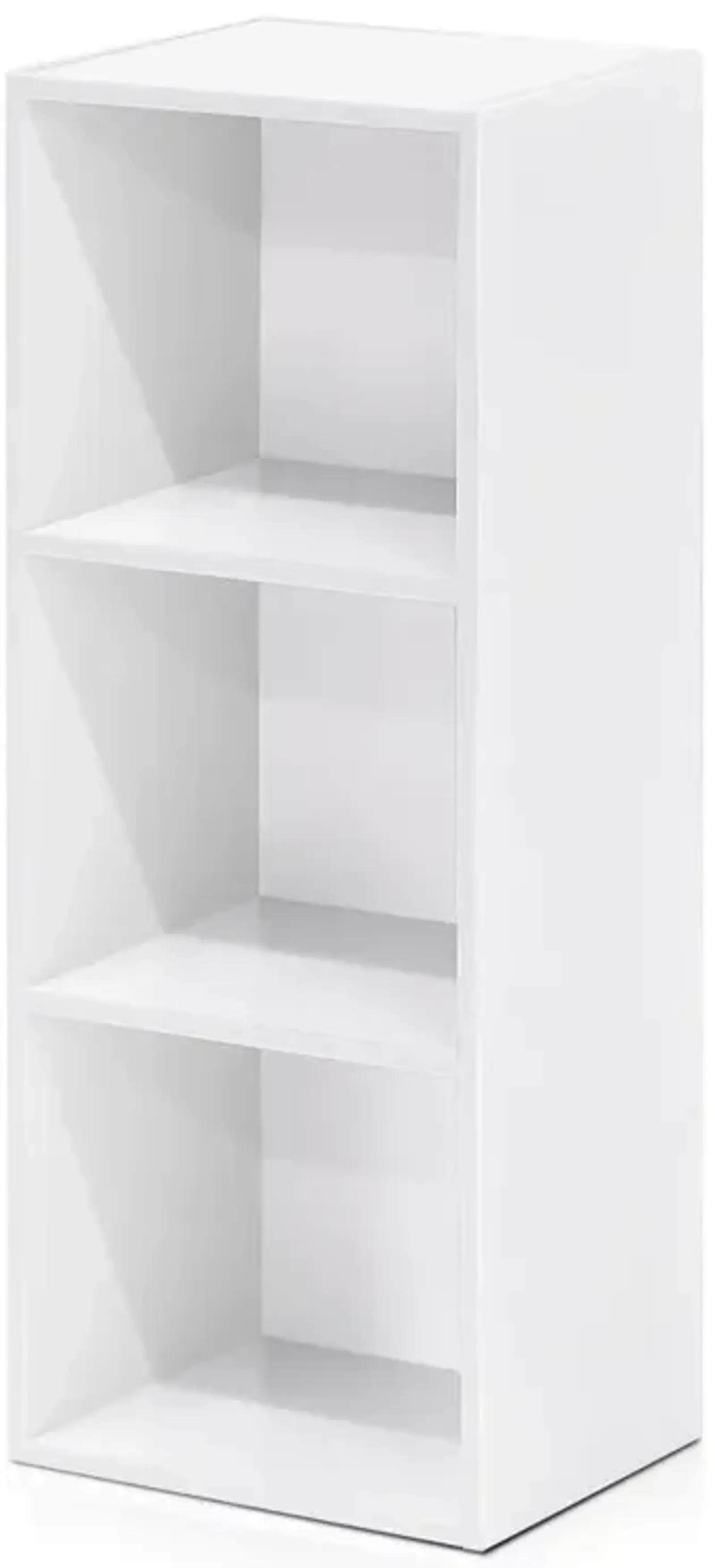 Furinno Luder 3-Tier Open Shelf Bookcase, White