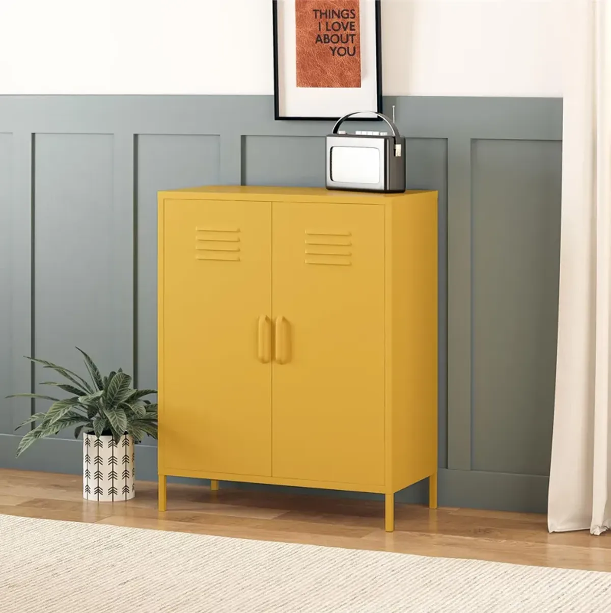 Shadwick 2 Door Metal Locker Storage Cabinet