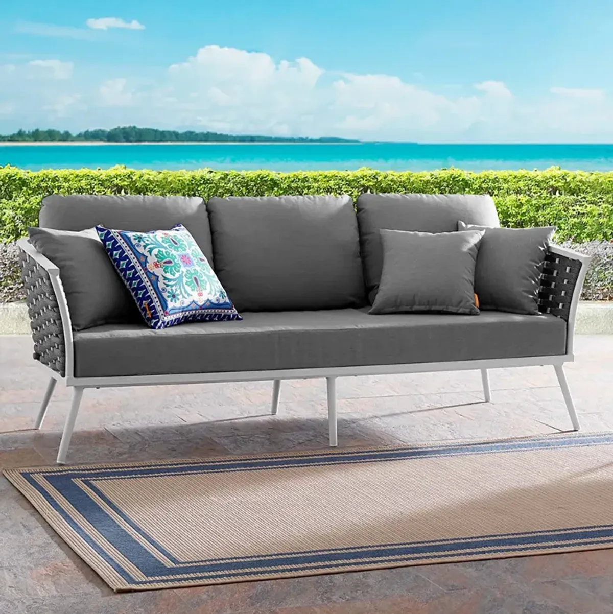 Modway - Stance Outdoor Patio Aluminum Sofa