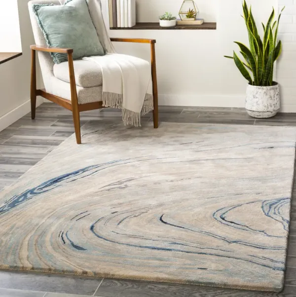 Kavita KVT-2304 8' Round Blue Rug