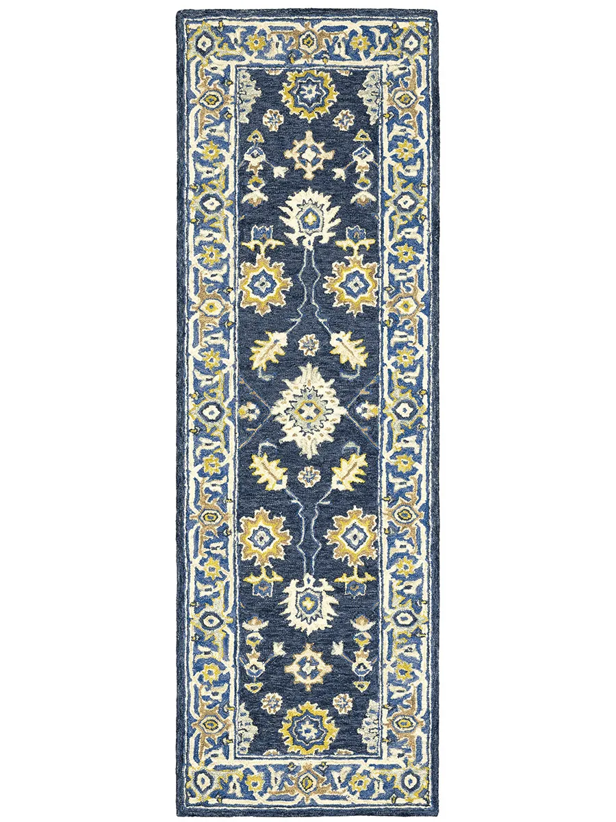 Alfresco 2'6" x 8' Navy Rug