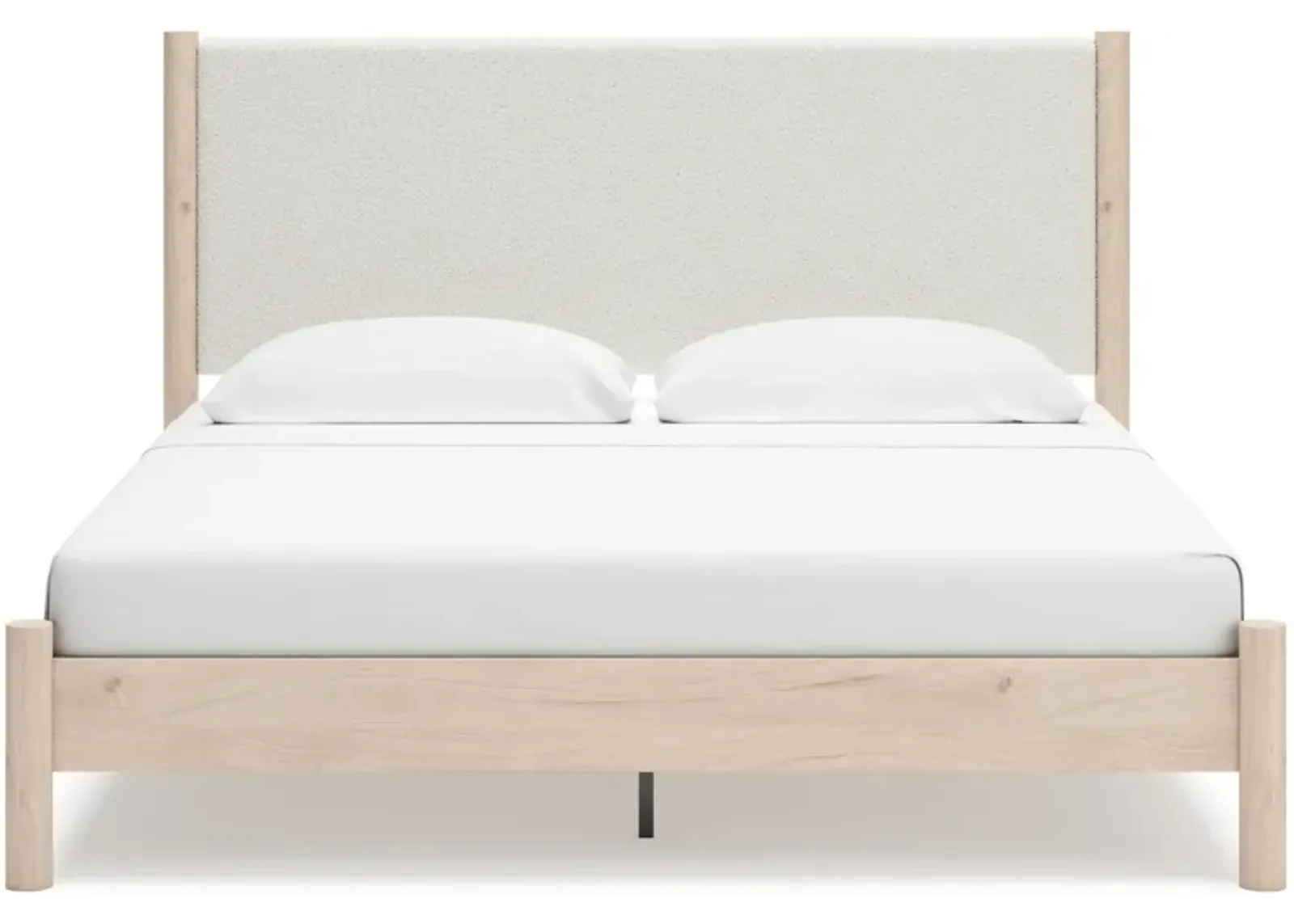 Cadmori Two-tone King Upholstered Panel Bed