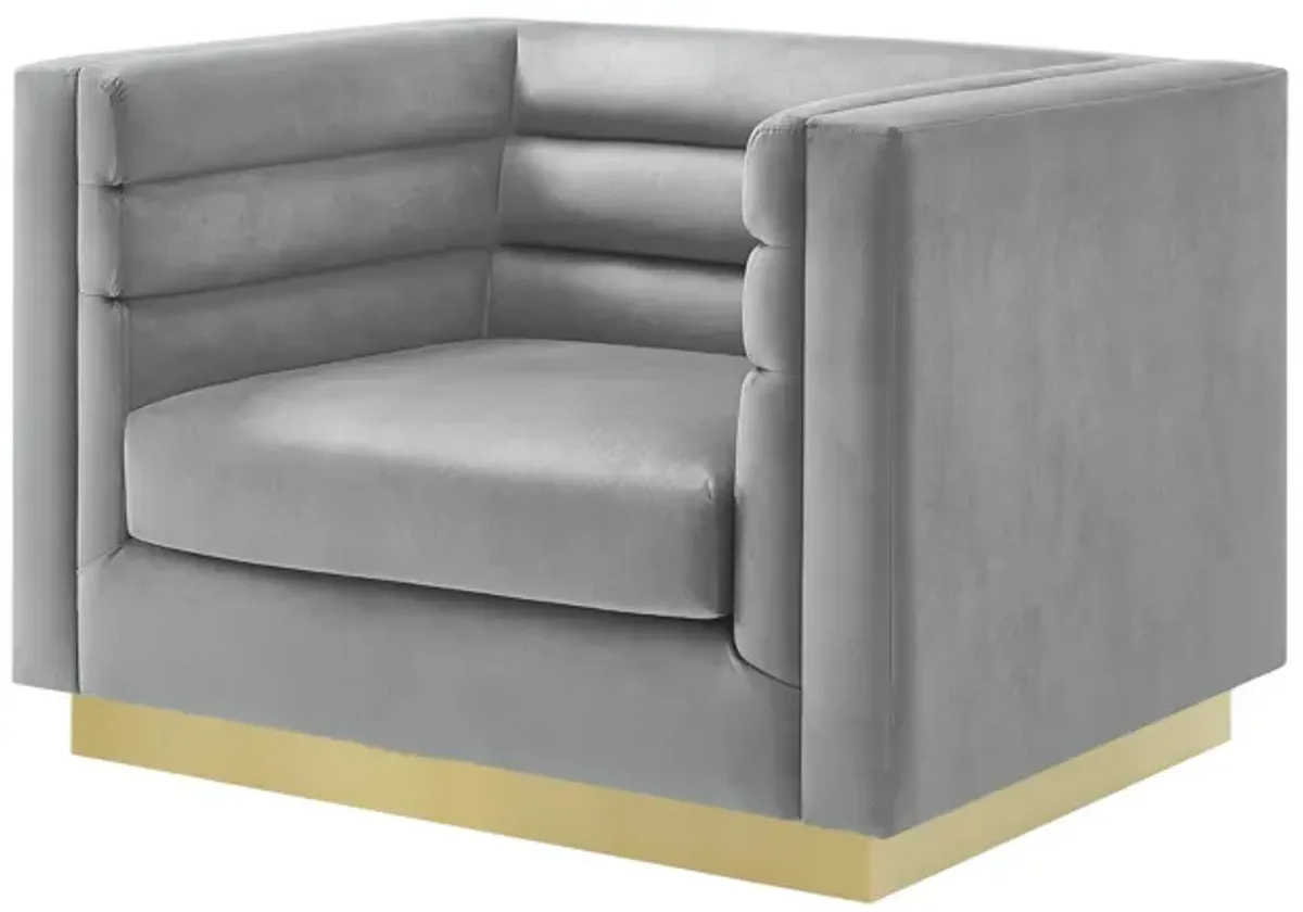 Inspired Home Eila Velvet Club Chair