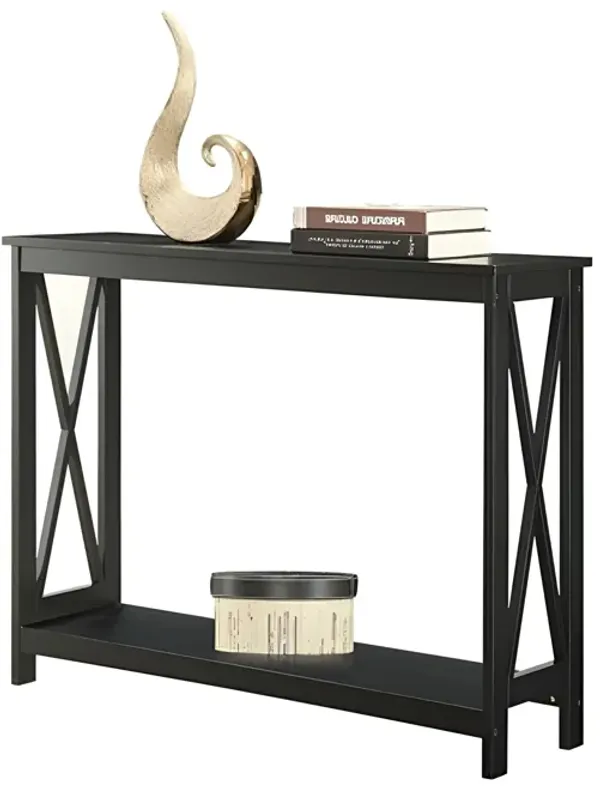Wood Console Table with Bottom Shelf – Perfect for Living Room Storage and Display