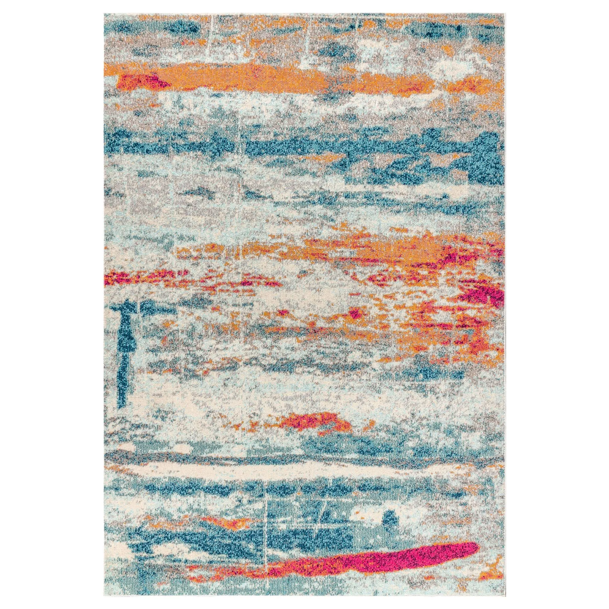 Contemporary Pop Modern Abstract Brushstroke Area Rug