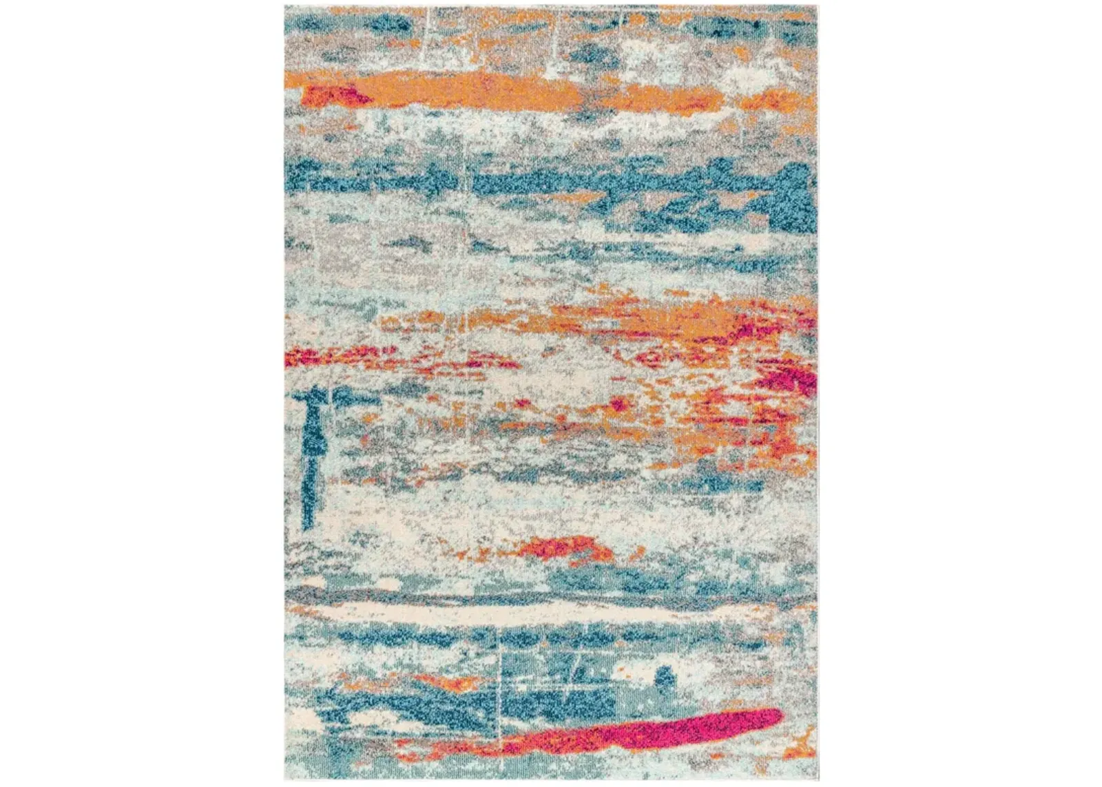 Contemporary Pop Modern Abstract Brushstroke Area Rug