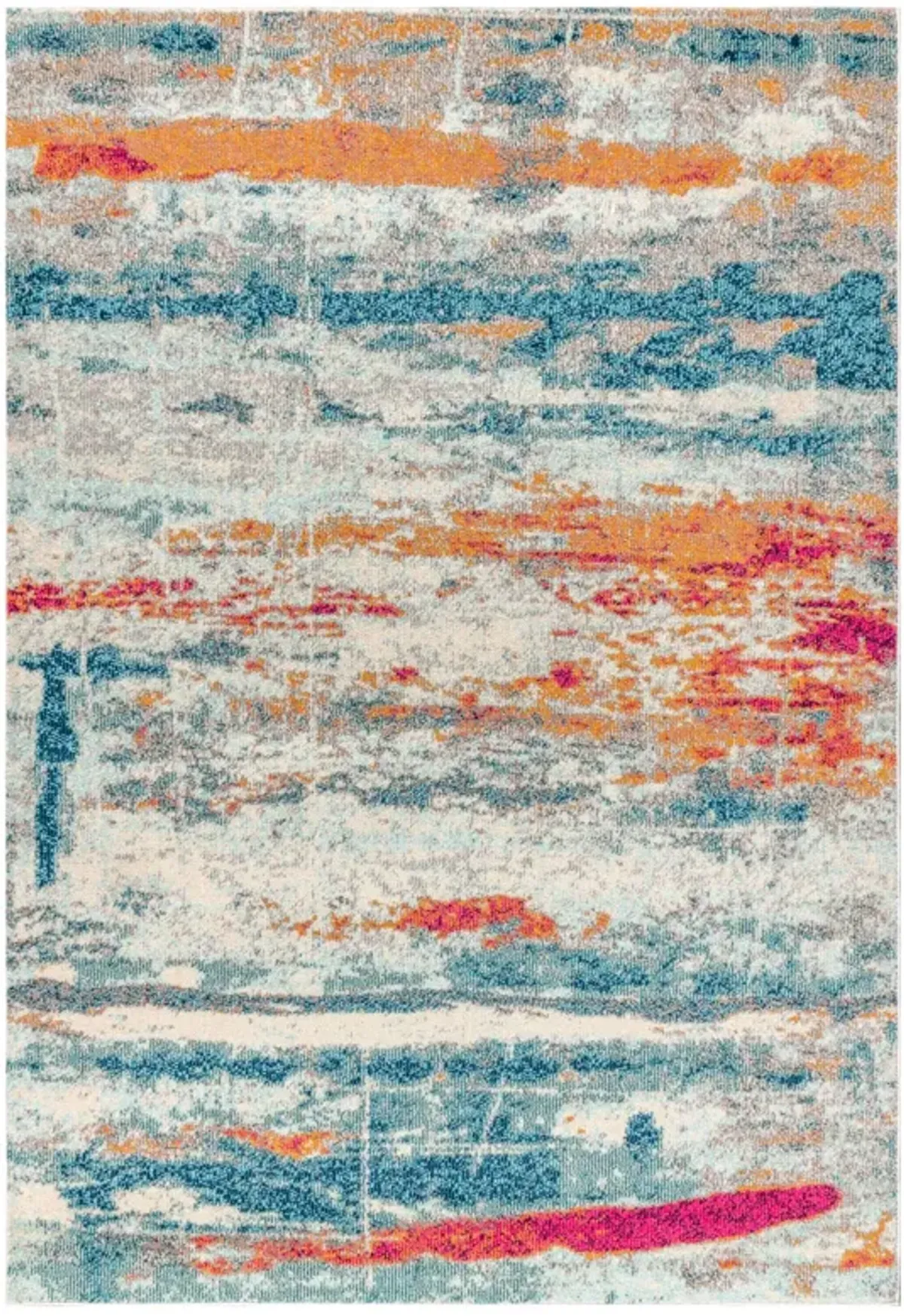 Contemporary Pop Modern Abstract Brushstroke Area Rug