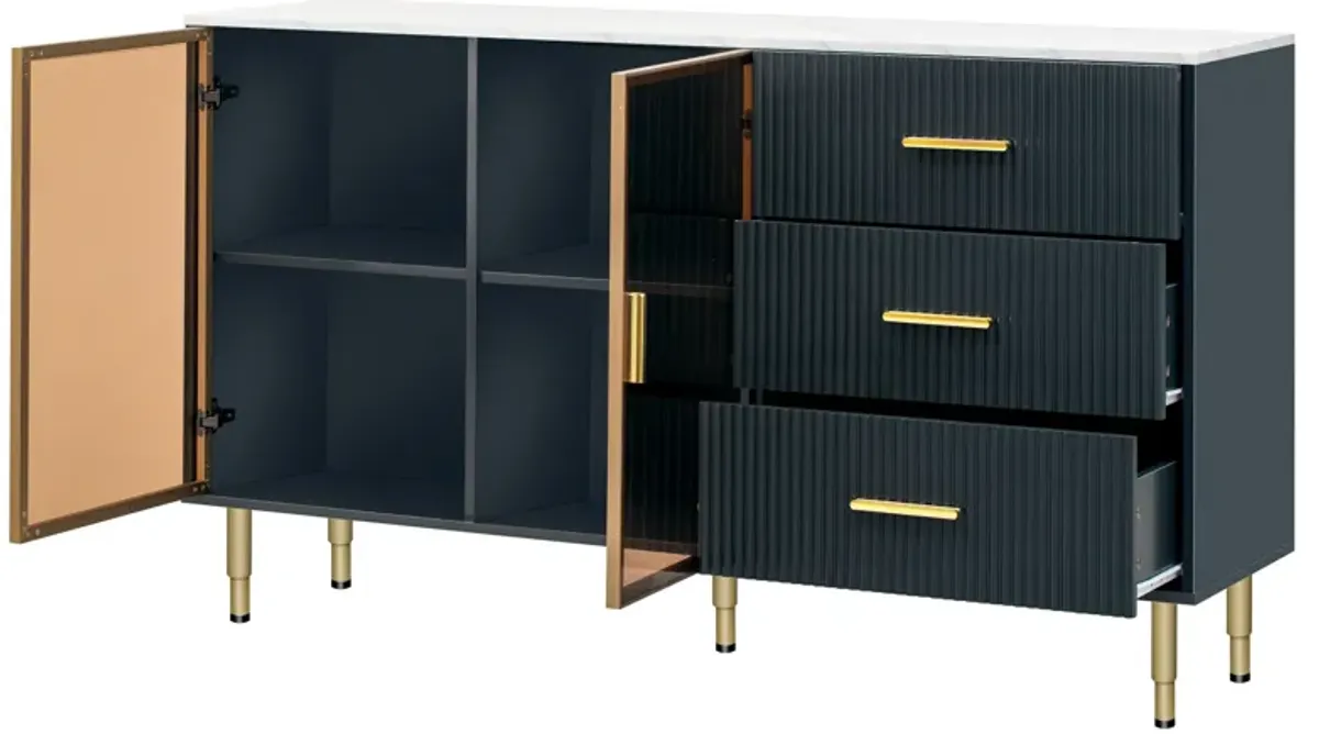 Merax Modern Sideboard MDF Buffet Storage Cabinet