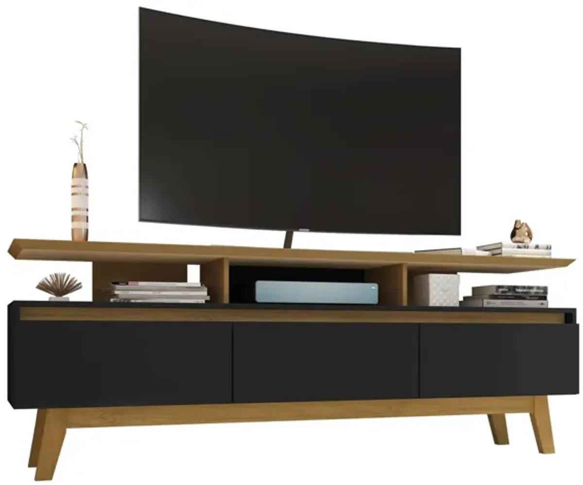 Yonkers Black Large TV Stand