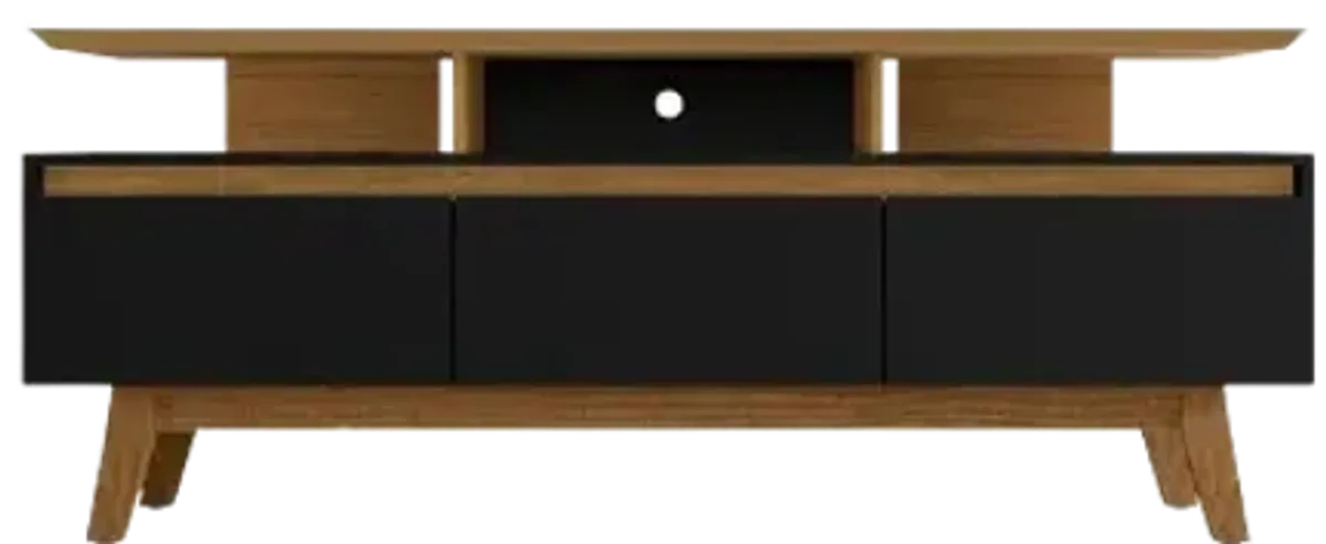 Yonkers Black Large TV Stand