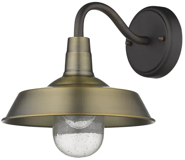 Hivvago Brushed Gold Shallow Plate Shape Wall Light