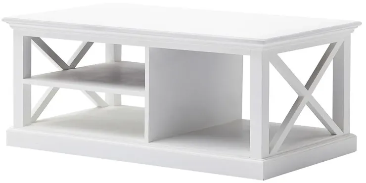 Belen Kox Classic White Low Profile Coffee Table, Belen Kox