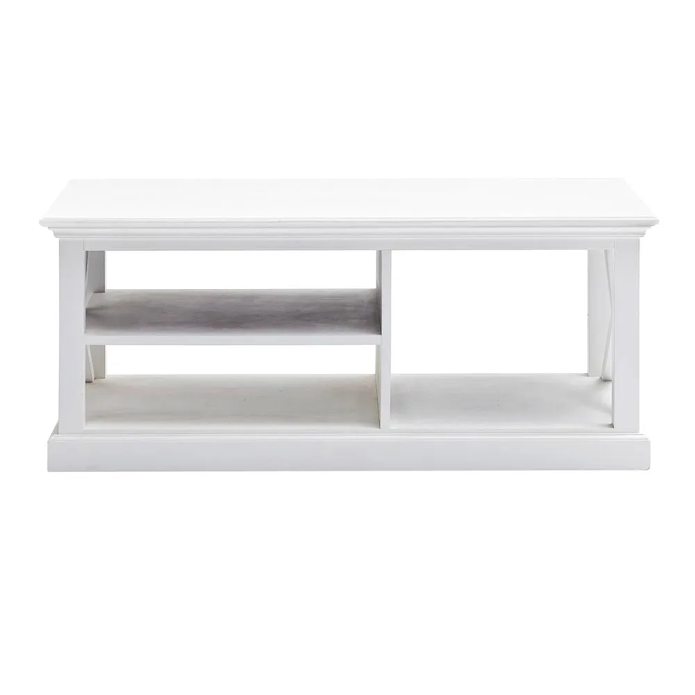 Belen Kox Classic White Low Profile Coffee Table, Belen Kox