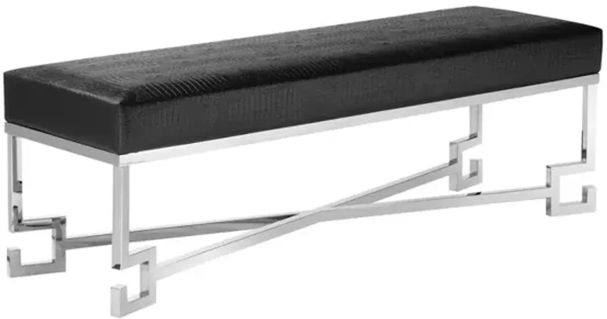 Dina Bench Silver Black